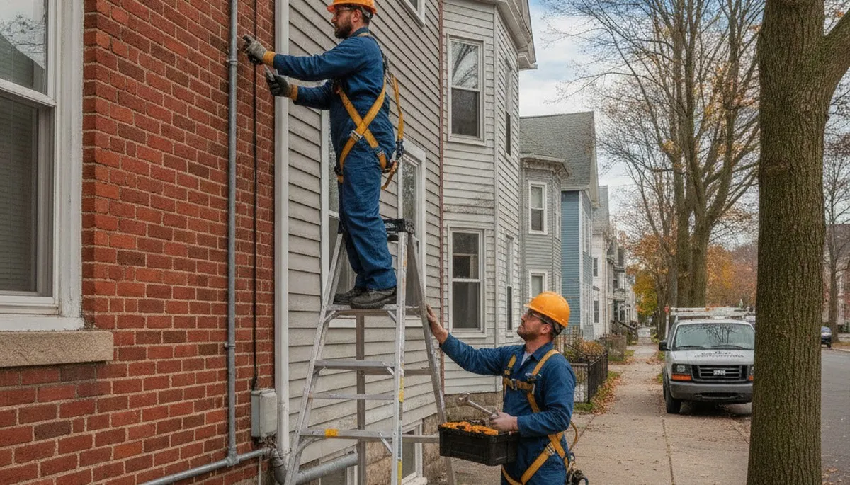 Professional plumber repairing a pipe in Newton, MA for reliable plumbing service