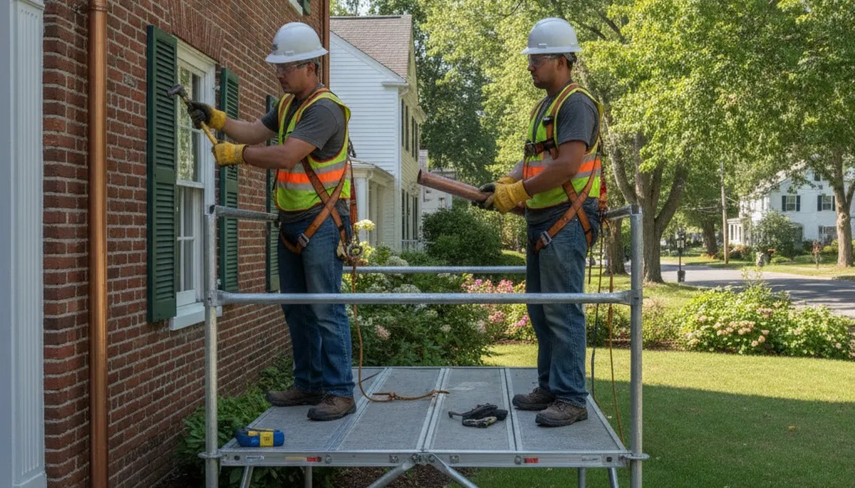Plumber repairing a pipe in Newton, MA for a plumbing service call