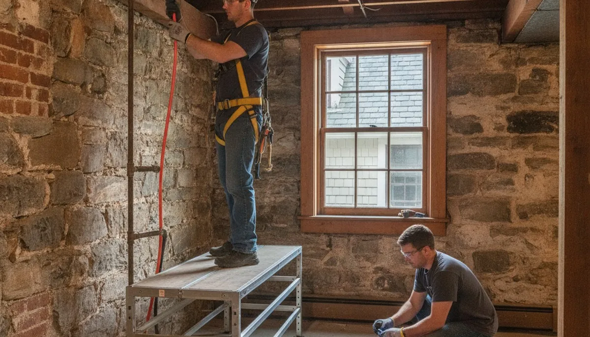 Newton, MA plumber repairing a residential pipe for plumbing service appointments