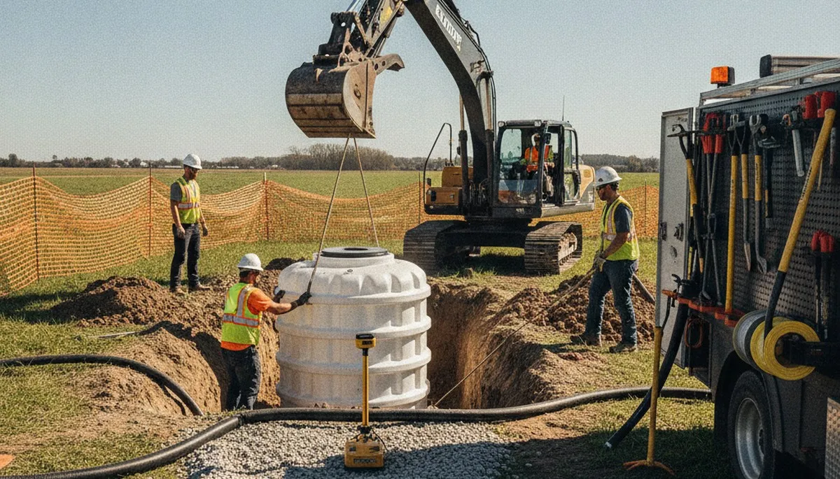 Newton, MA septic tank installation by On Call Plumbers for residential plumbing repair services