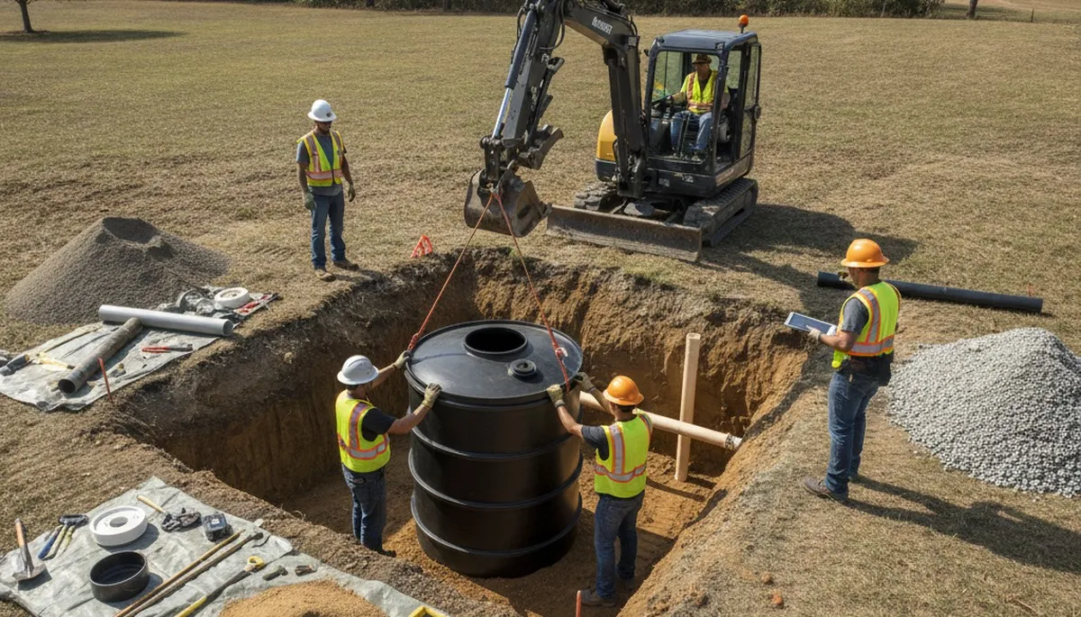 Septic tank installation service in Newton, MA by On Call Plumbers for local homes