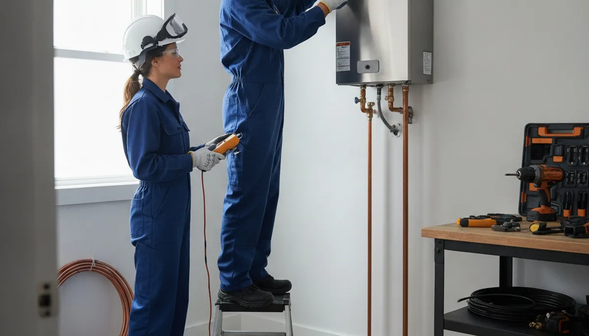 Tankless water heater installation and repair in Newton, MA for efficient on-demand hot water