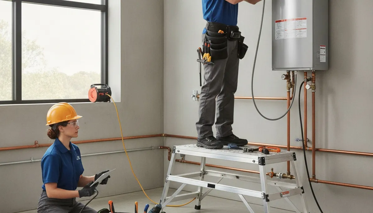 Tankless water heater installation and repair service in Newton, MA for homes needing on-demand hot water