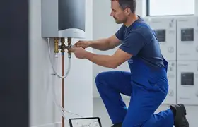 Water heater repair service widget for plumbing repairs in Newton, MA